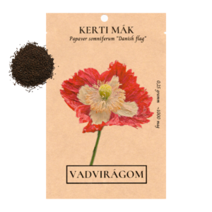 Kerti mák (Papaver somniferum „Danish Flag”) 0,25g, ~1000 mag