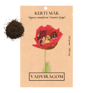 Kerti mák (Papaver somniferum „Lauren’s Grape”) 0,25g, ~800 mag