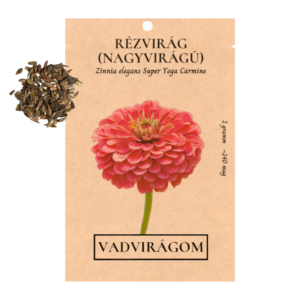 Rézvirág (Zinnia elegans „Super Yoga Carmine”) 2g, ~240 mag