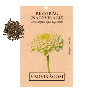 Rézvirág (Zinnia elegans „Super Yoga White”) 2g, ~240 mag